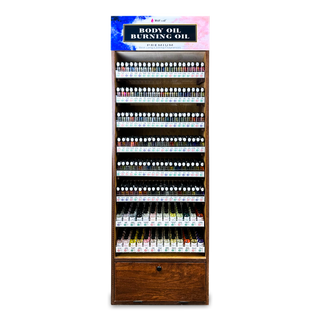 120-Kinds Perfume Oil Roll-On + 26-Kinds Body & Burning Oil Display Stand