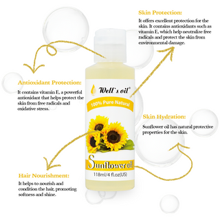 100% Pure Natural Carrier Oil 4 fl. oz. Sunflower