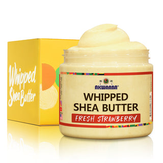 Yellow Whipped Shea Butter (Fresh Strawberry) - 12 oz.